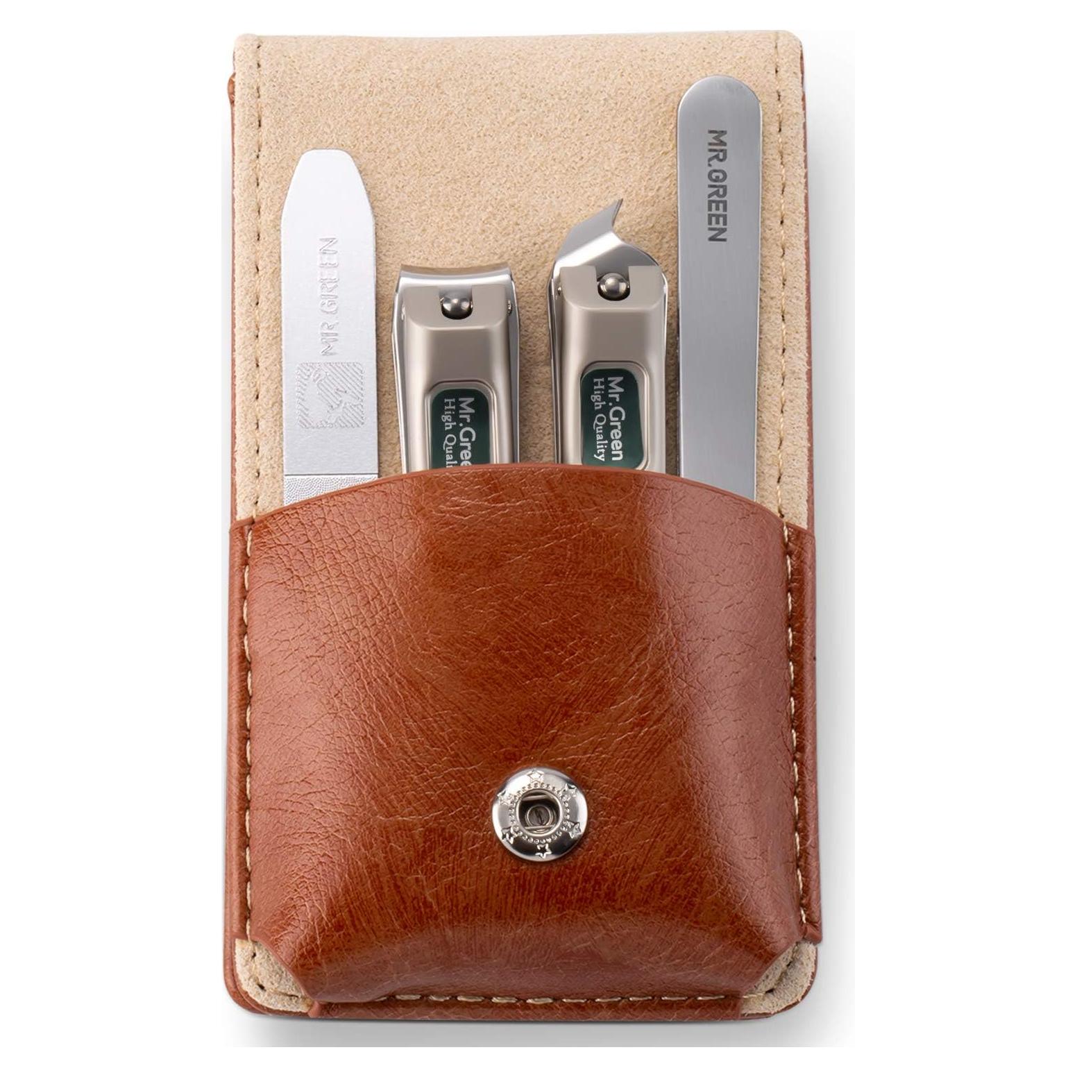 Juego de Cortauñas MR.GREEN 4 Piezas Acero Inoxidable