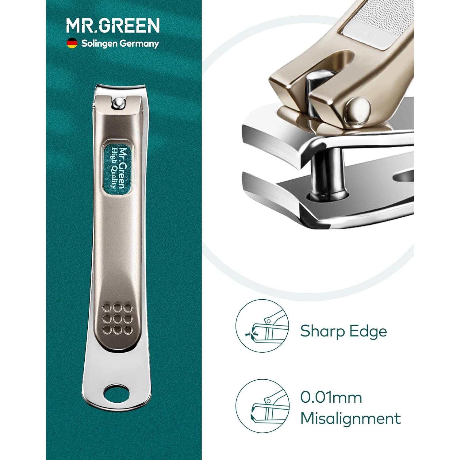 Juego de Cortauñas MR.GREEN 4 Piezas Acero Inoxidable