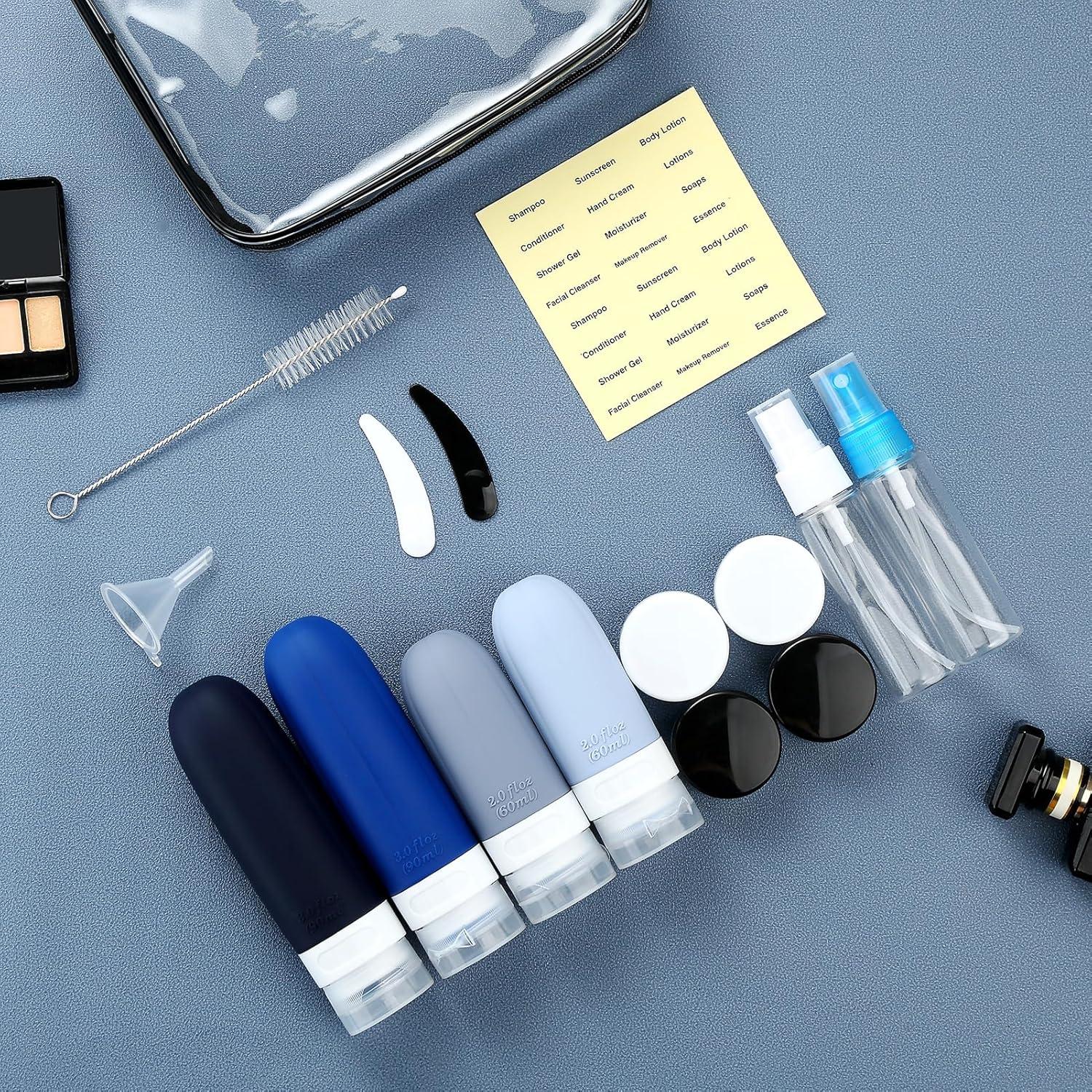 Gemice 16 Pack Botellas de Viaje Aprobadas por TSA - Accesorios Reutilizables