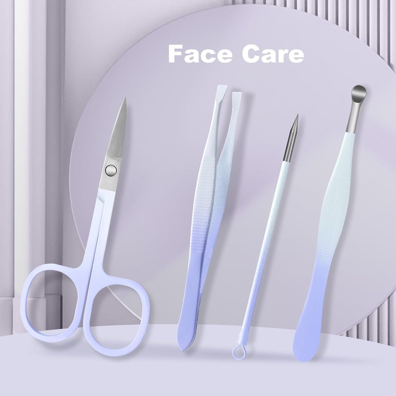 Kit de Manicura y Pedicura SYHEEH 10 Piezas Acero Carbono