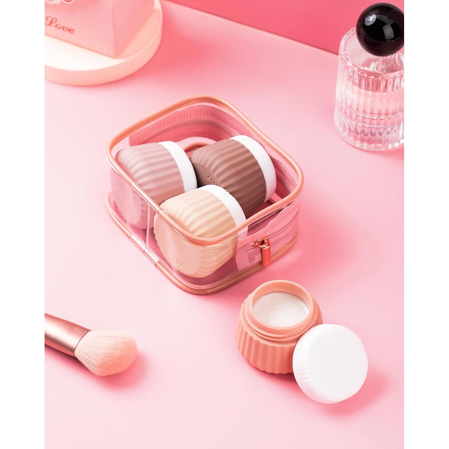 Set de Contenedores de Viaje Mrsdry 4 Piezas 30ML Aprobados por TSA