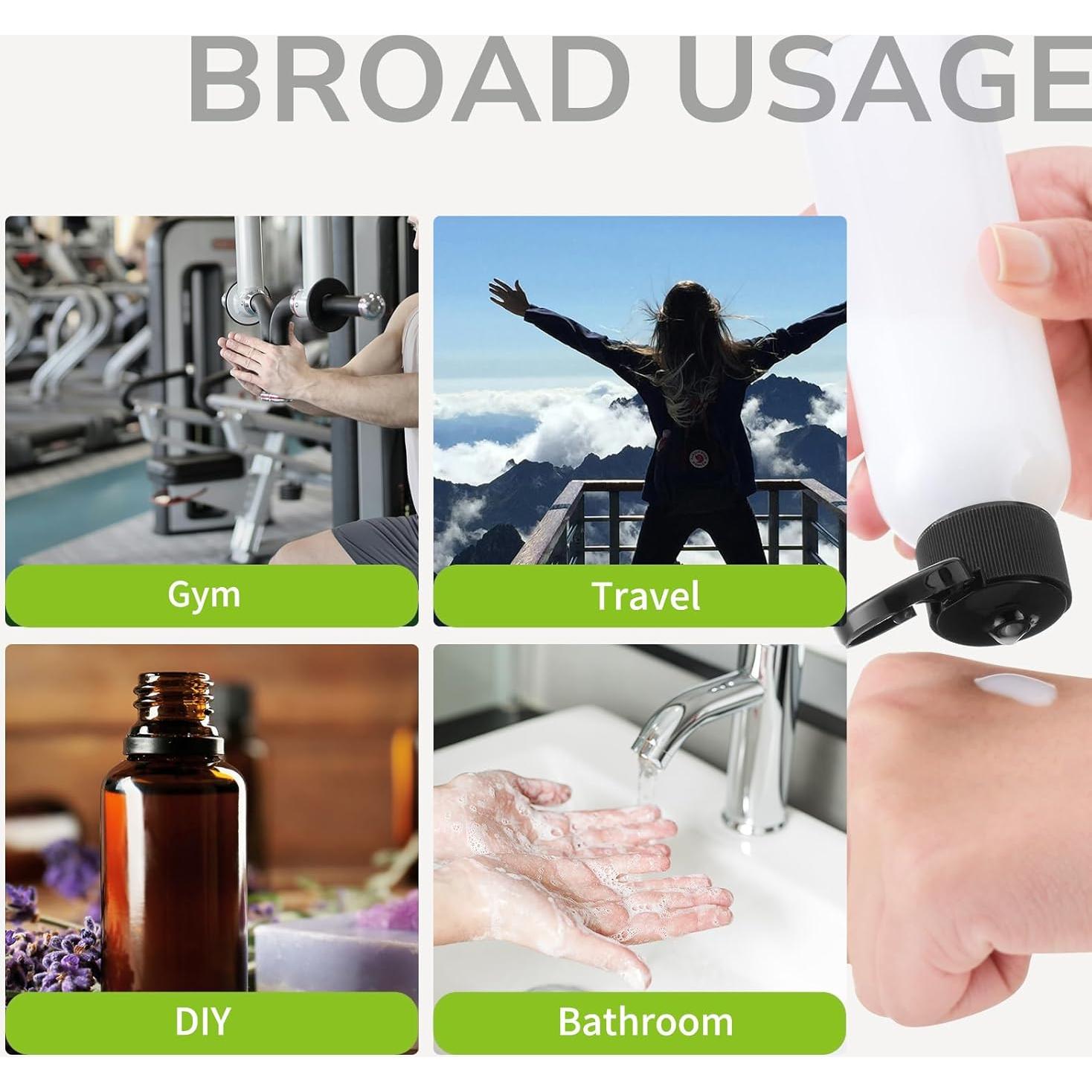 Botellas de Viaje Lisapack 100ml 5pcs Aprobadas por TSA