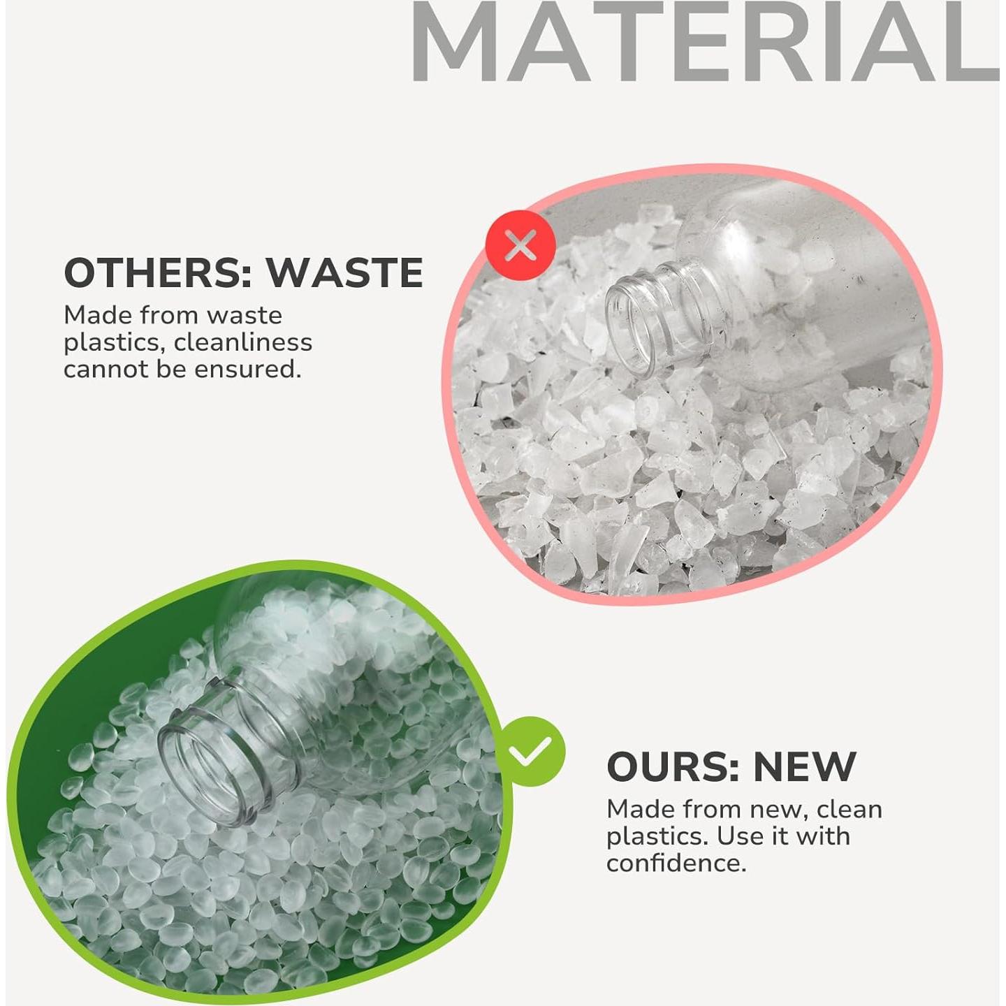 Botellas de Viaje Lisapack 100ml 5pcs Aprobadas por TSA