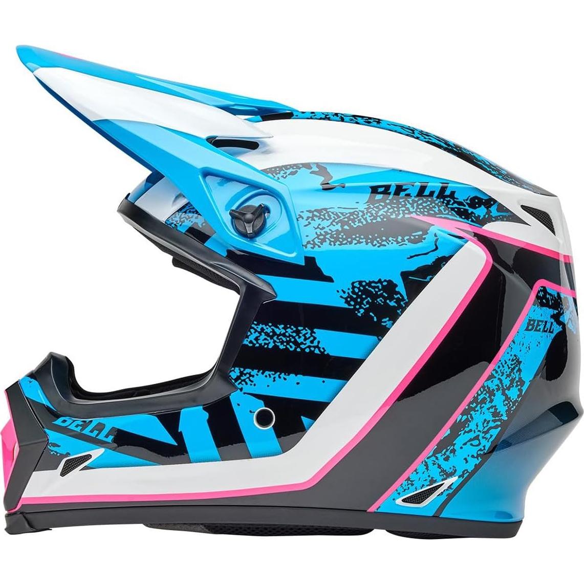 Casco de Motocross BELL MX-9 MIPS Azul/Rosa Grande