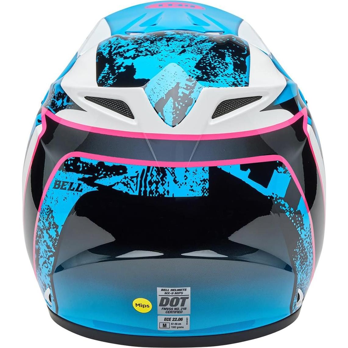 Casco de Motocross BELL MX-9 MIPS Azul/Rosa Grande