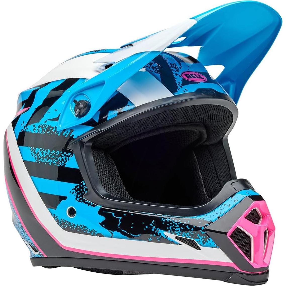 Casco de Motocross BELL MX-9 MIPS Azul/Rosa Grande