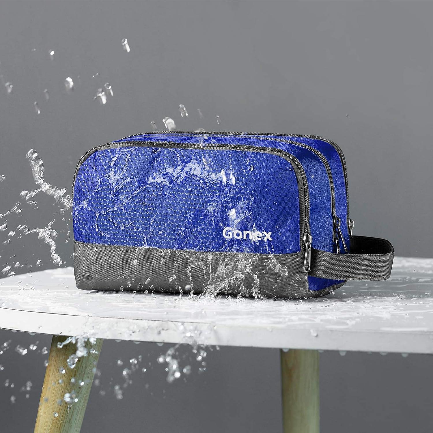 Bolsa de Aseo de Viaje Gonex Azul - Organizador Nylon 26x12x14.5 cm