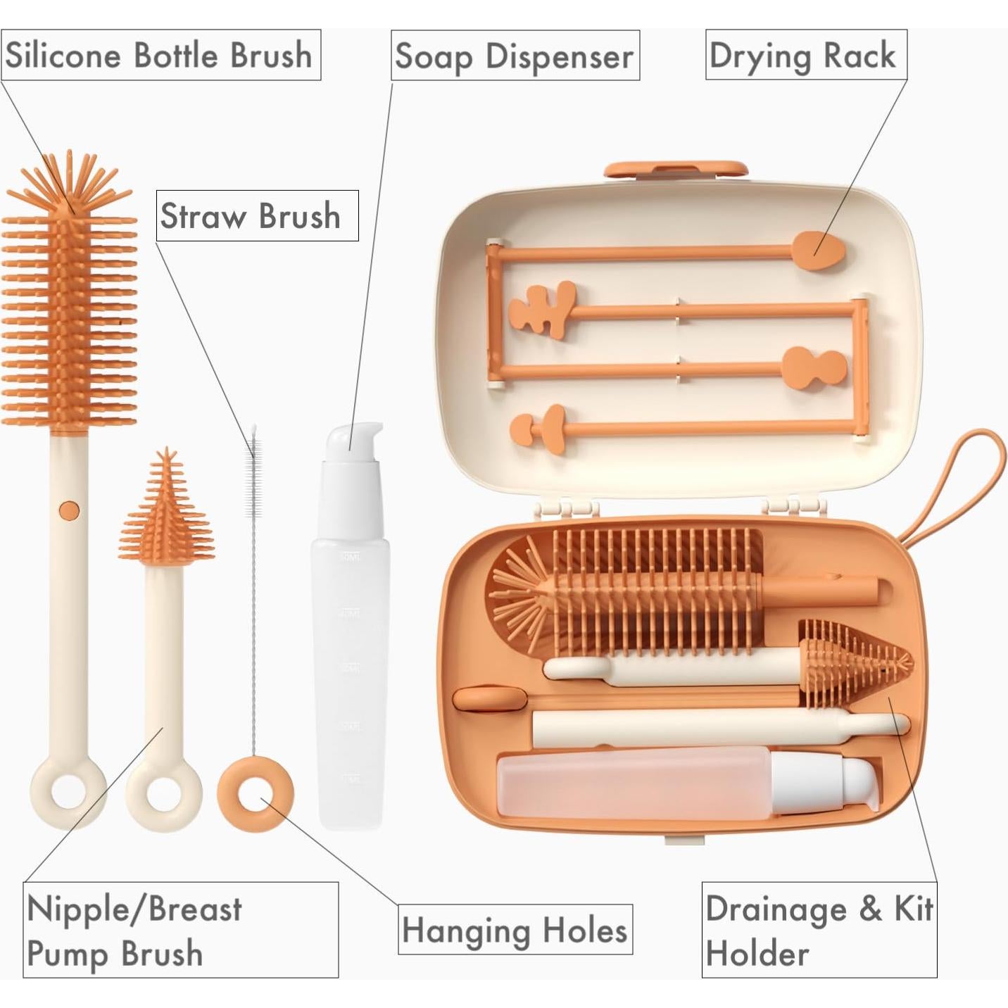 Kit de Limpieza de Botellas 7 en 1 Northway OneStore - Blanco