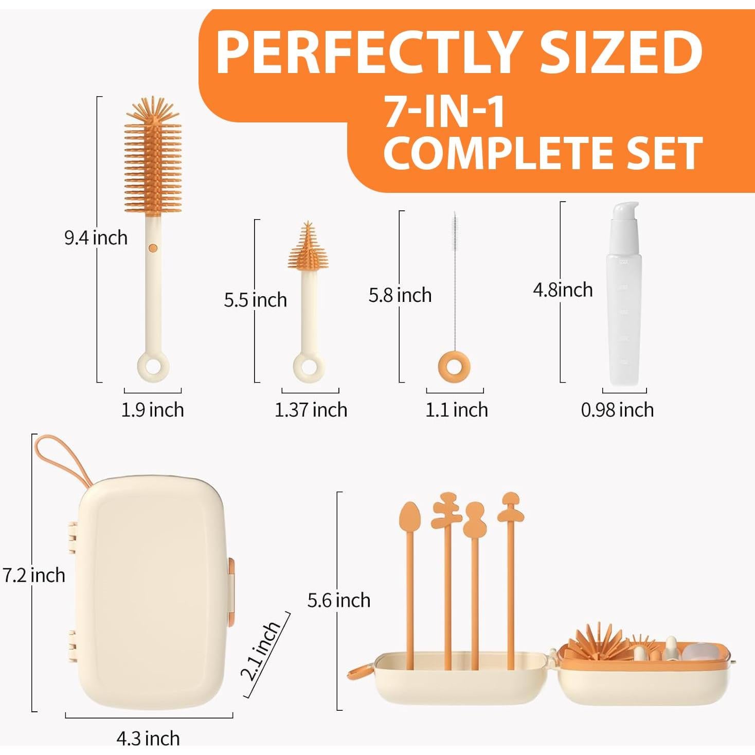 Kit de Limpieza de Botellas 7 en 1 Northway OneStore - Blanco