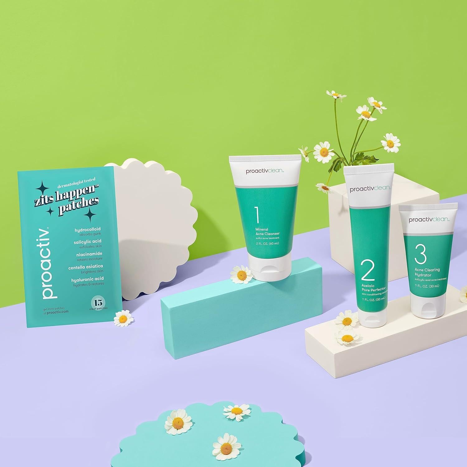 Rutina de Acné Proactiv Clean 3 Pasos + Parches Espinillas