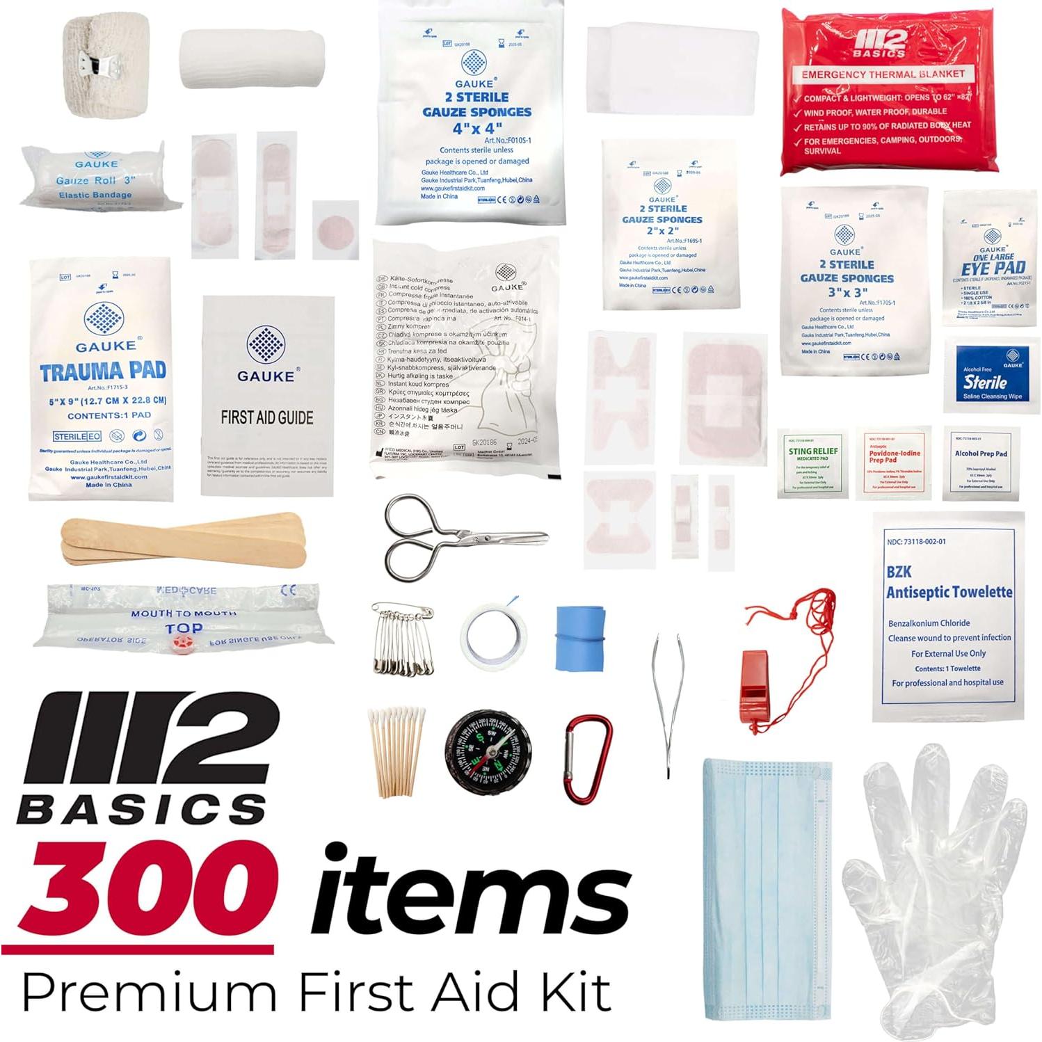 Kit de Primeros Auxilios M2 BASICS 300 Piezas para Emergencias