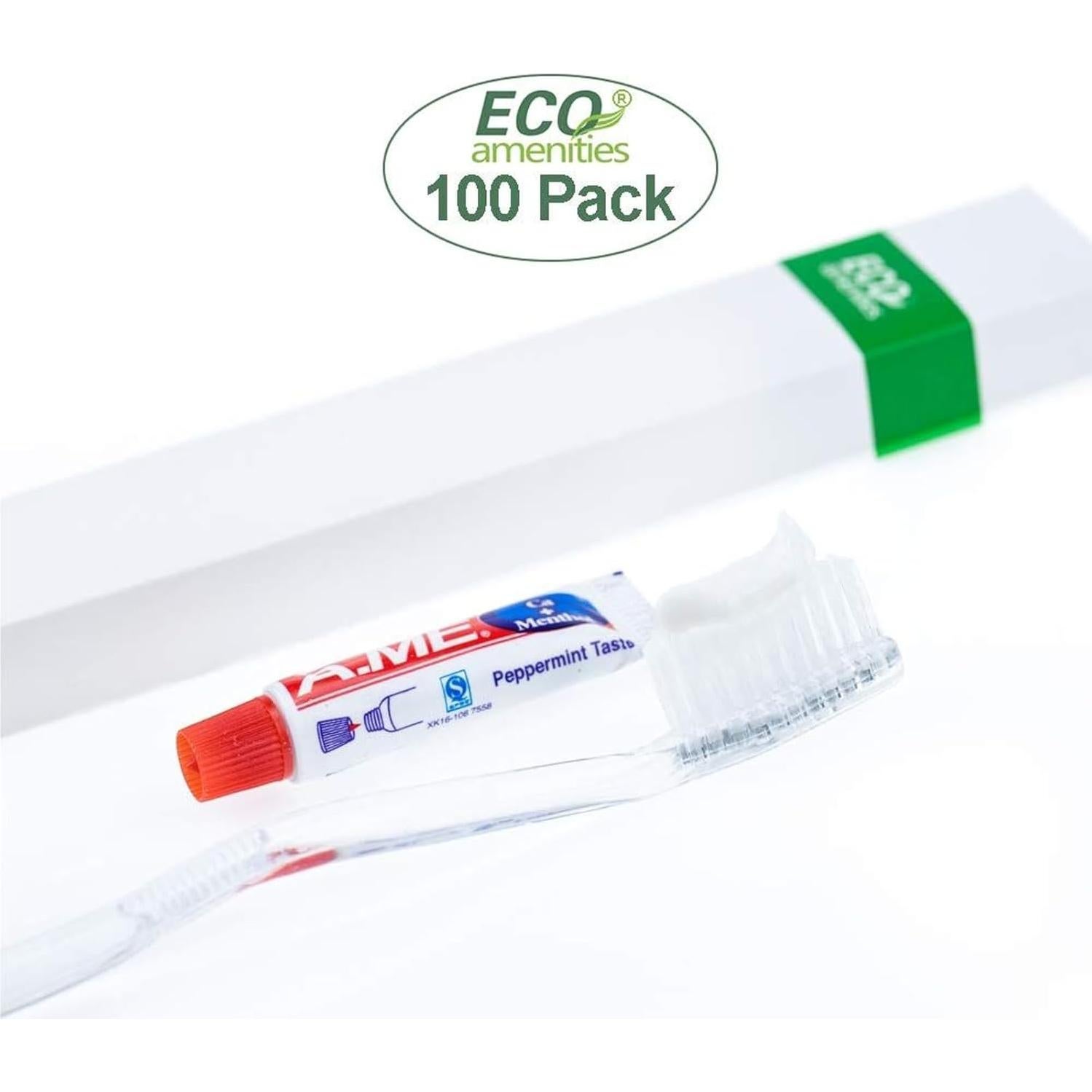 Kit de Cepillo de Dientes Desechable ECO Amenities - 100 Juegos