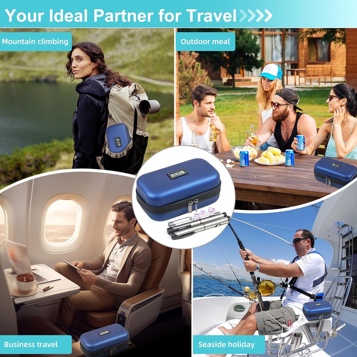 Funda de viaje para insulina Gosemai IC-01 con pantalla de temperatura