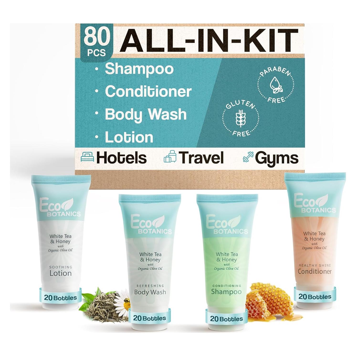 Juego de Artículos de Tocador Eco Botanics | Kit de 80 Piezas