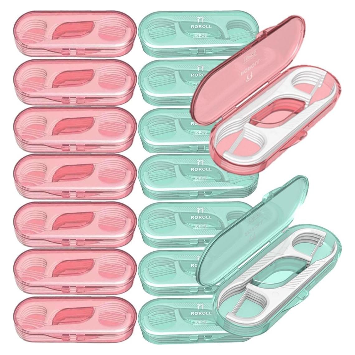 Hilo Dental de Viaje QUALIALL - 14 Paquetes, 140 Piezas Premium