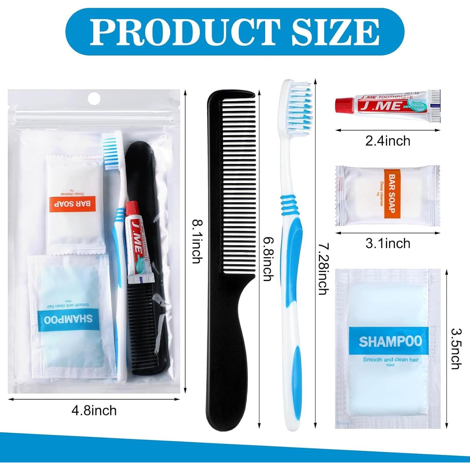 Kit de Higiene Personal 48 Sets Newtay - Jabón, Champú, Cepillo