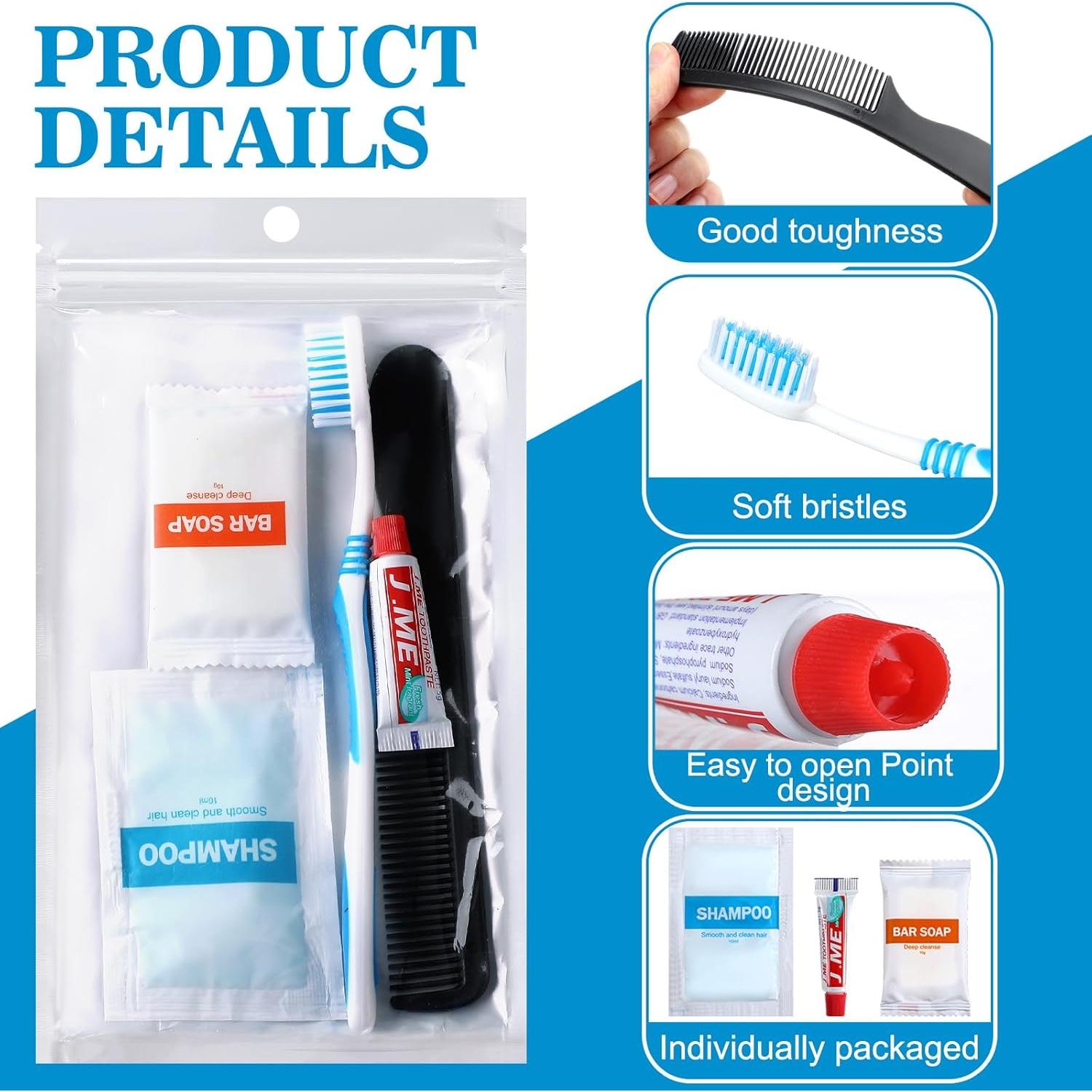 Kit de Higiene Personal 48 Sets Newtay - Jabón, Champú, Cepillo