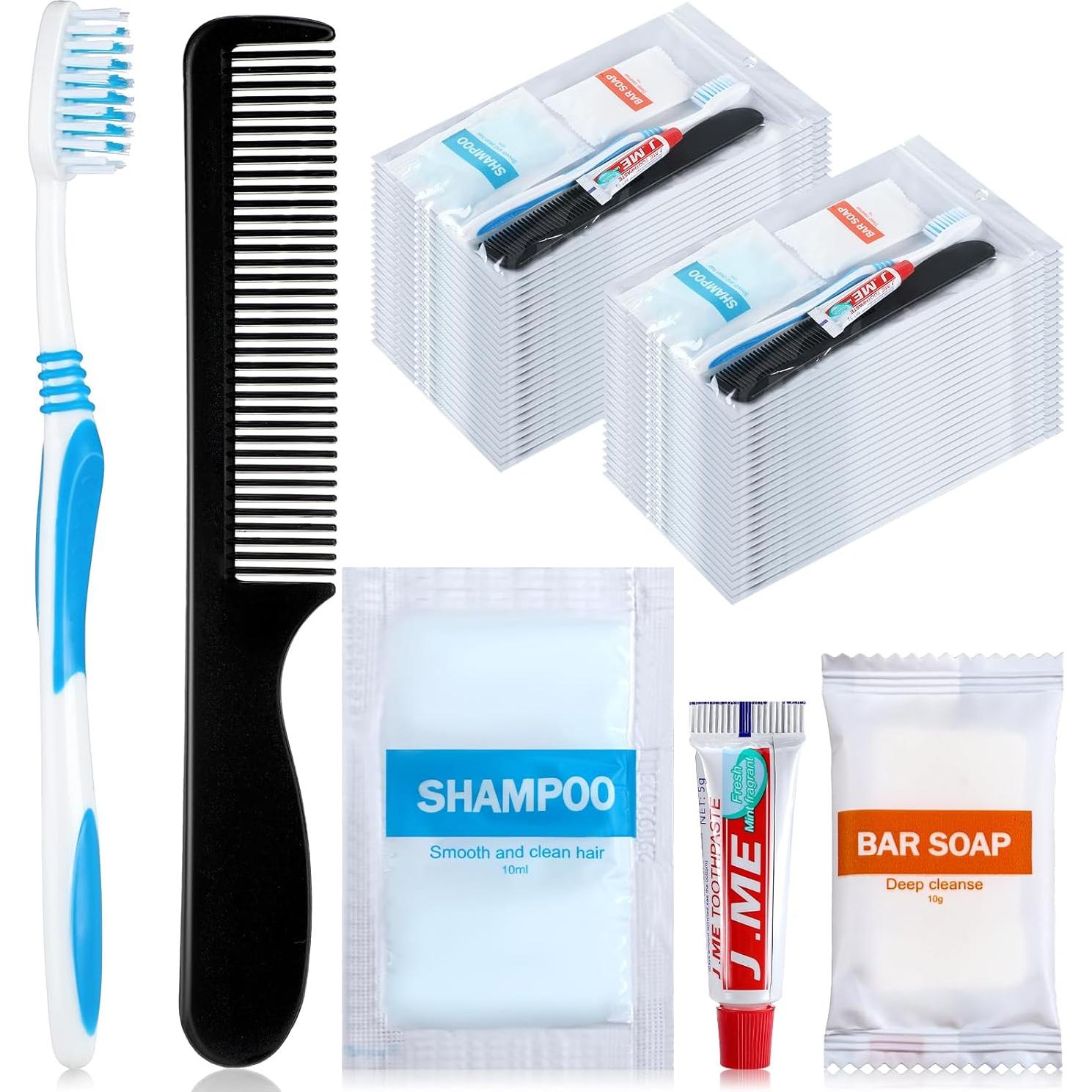 Kit de Higiene Personal 48 Sets Newtay - Jabón, Champú, Cepillo