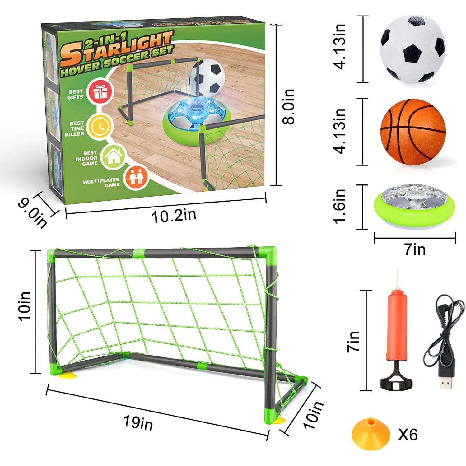 Pelota de Fútbol Flotante Growsland con Luces LED y Metas