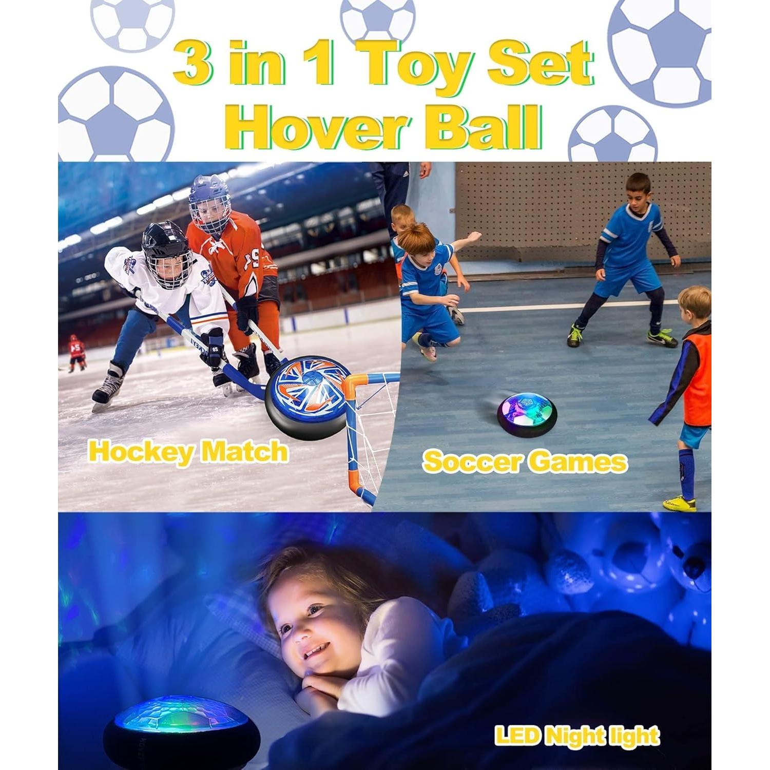 Set de Pelotas de Hockey Flotante Binggle 3 en 1 con Metas