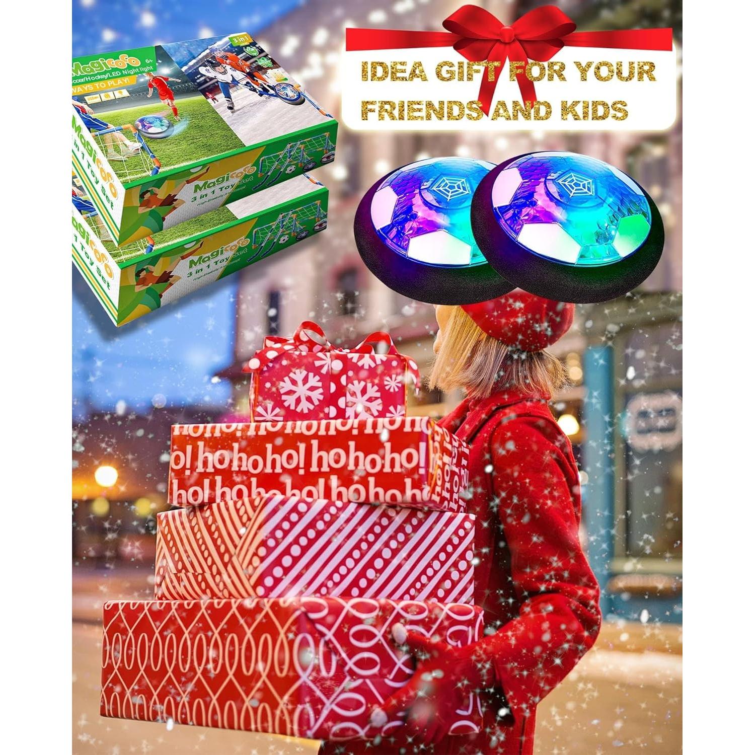 Set de Pelotas de Hockey Flotante Binggle 3 en 1 con Metas