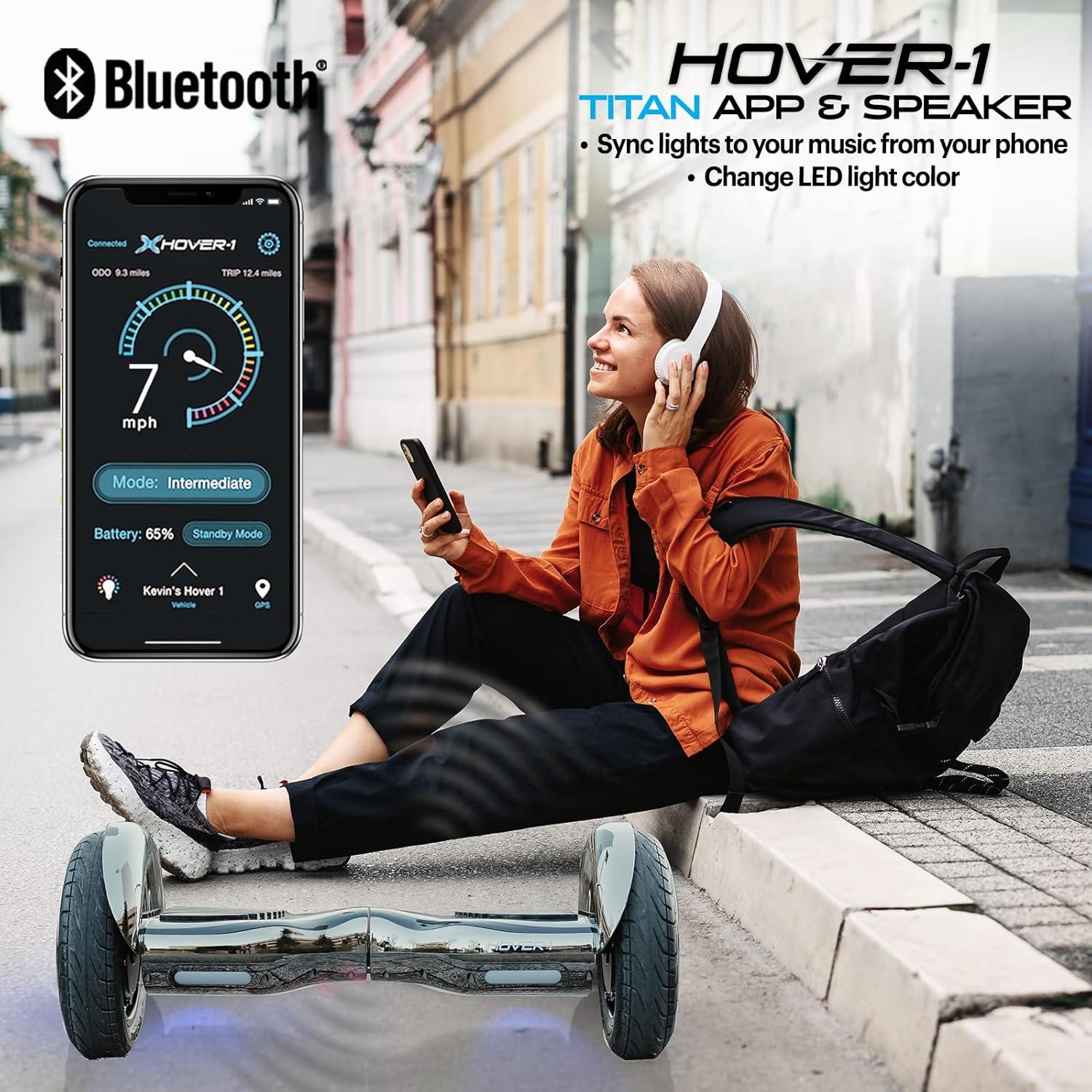 Hoverboard Eléctrico Hover-1 Titan 10" Bluetooth 500W 13KM