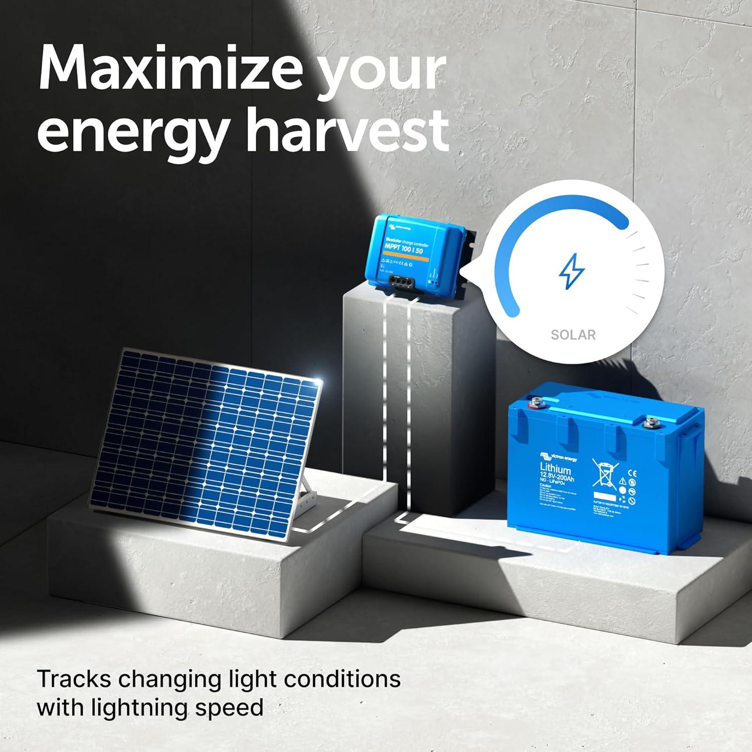 Controlador de Carga Solar MPPT Victron 100V 50A 12/24V