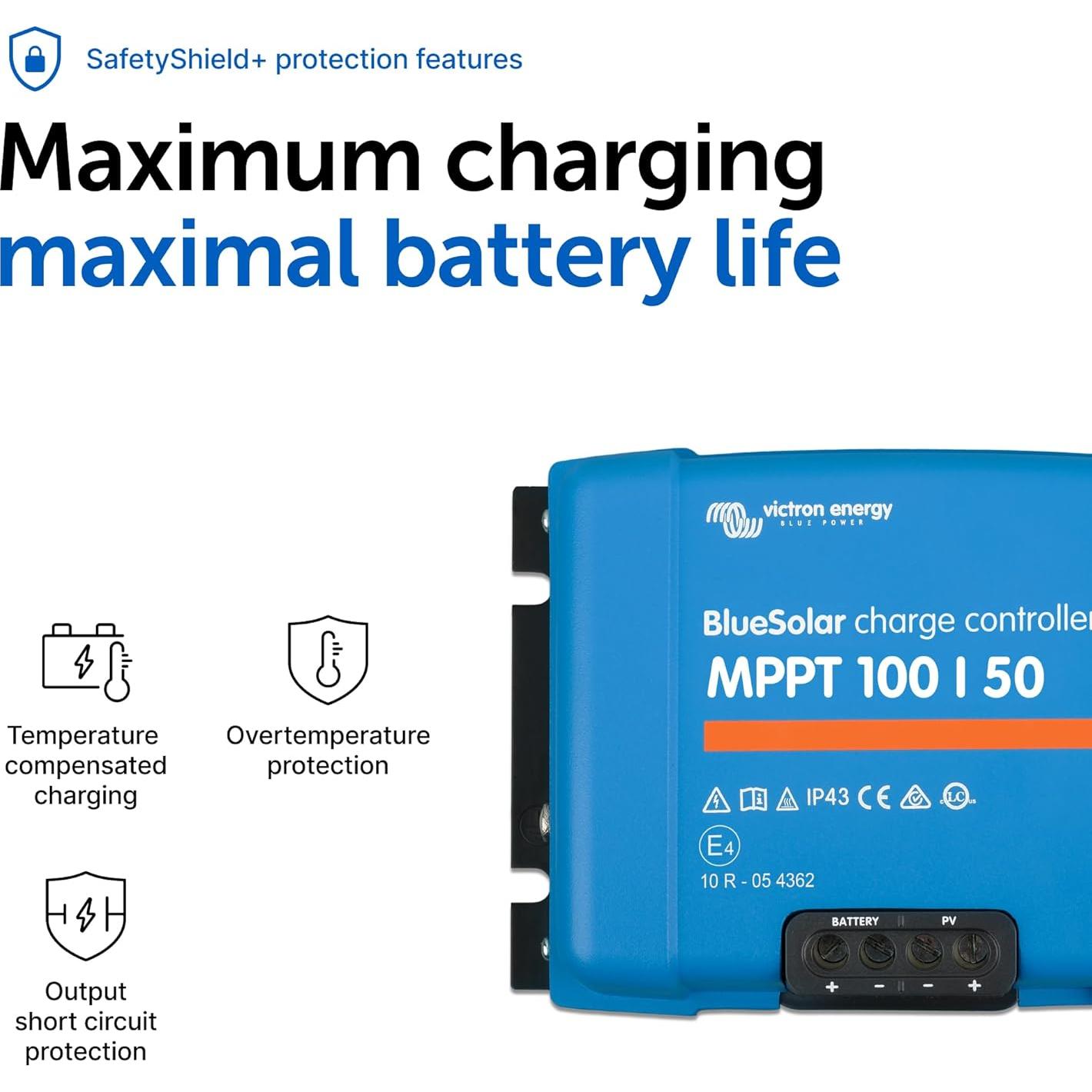 Controlador de Carga Solar MPPT Victron 100V 50A 12/24V