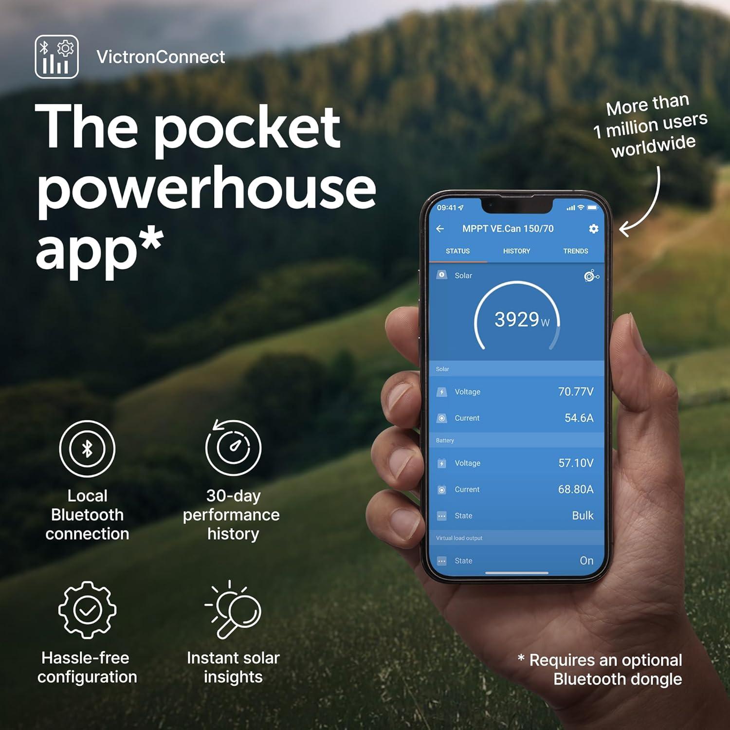 Controlador de Carga Solar MPPT Victron 100V 50A 12/24V