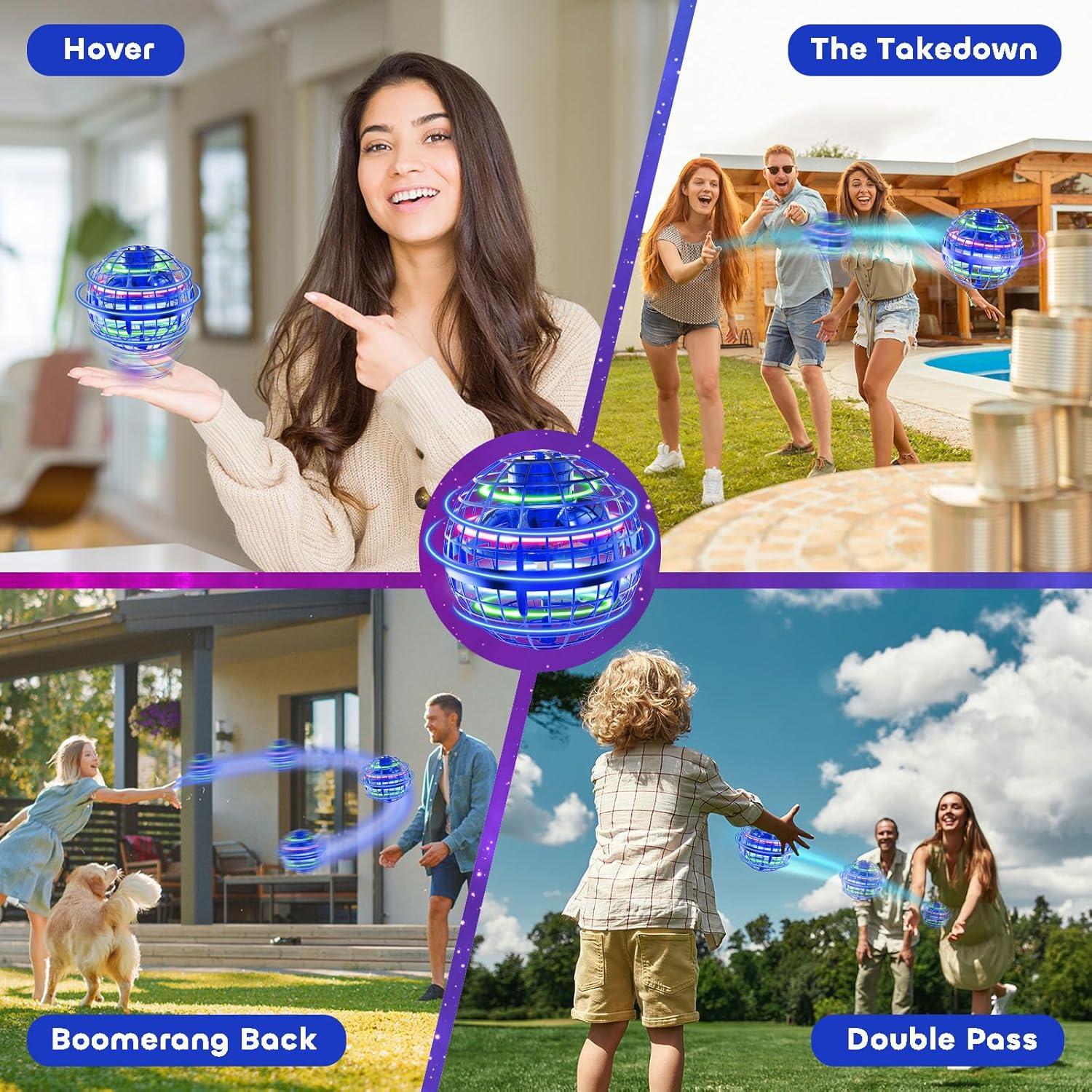 Bola Voladora Drone Controlado a Mano Tikduck Azul 10cm