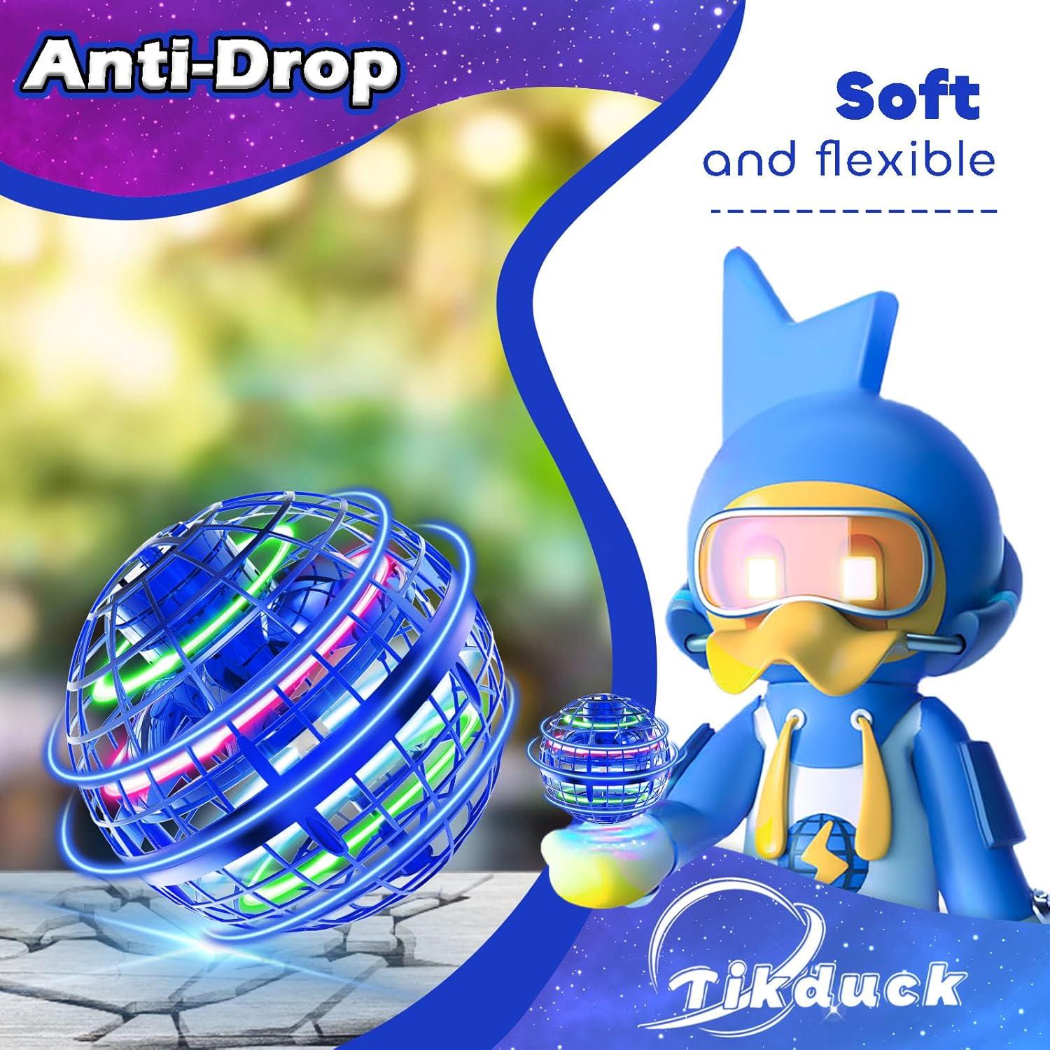 Bola Voladora Drone Controlado a Mano Tikduck Azul 10cm