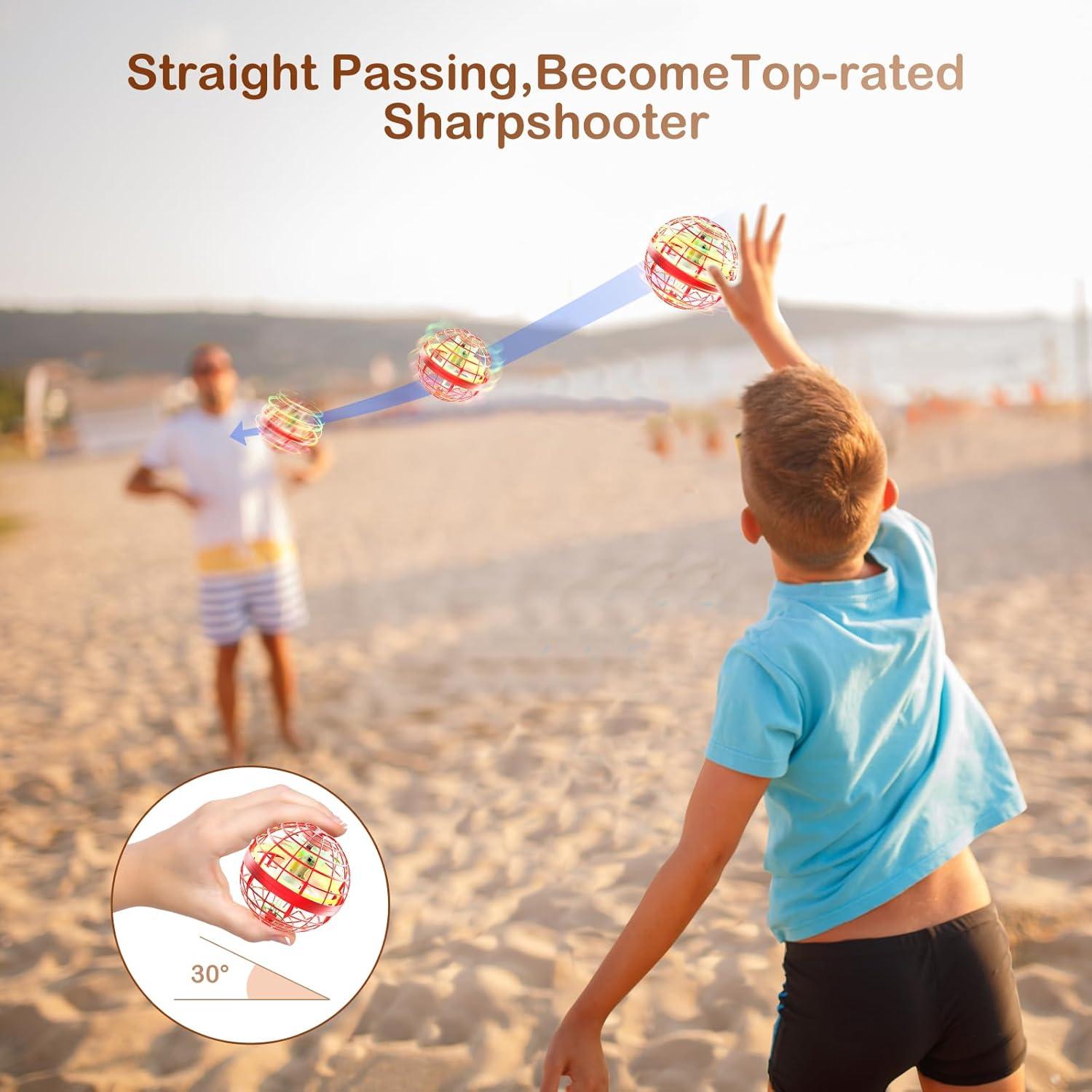 Bola Orbital Voladora Fesbt Rojo Mini Drone 7.62 cm