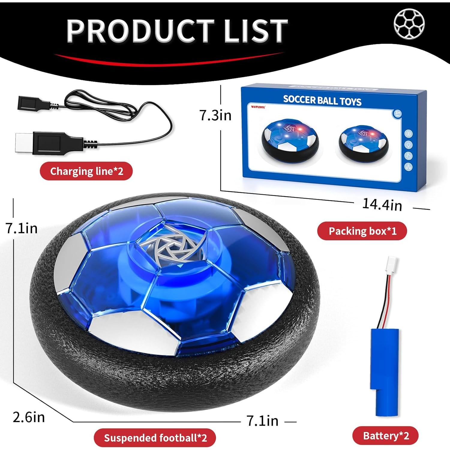 2 Juguetes de Balón de Fútbol Flotante WATUDOU para Niños