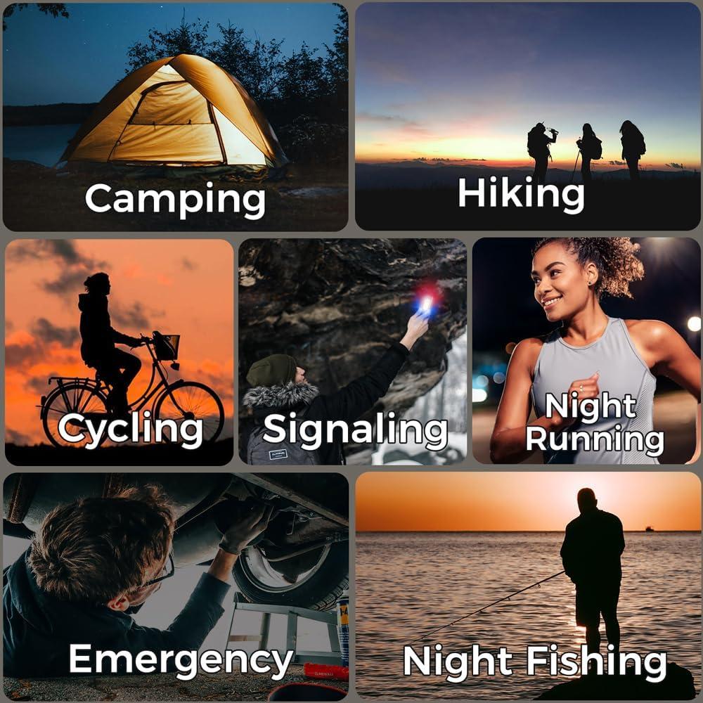 Linterna de bolsillo recargable Jawploy T7 675LM IPX4 7 modos