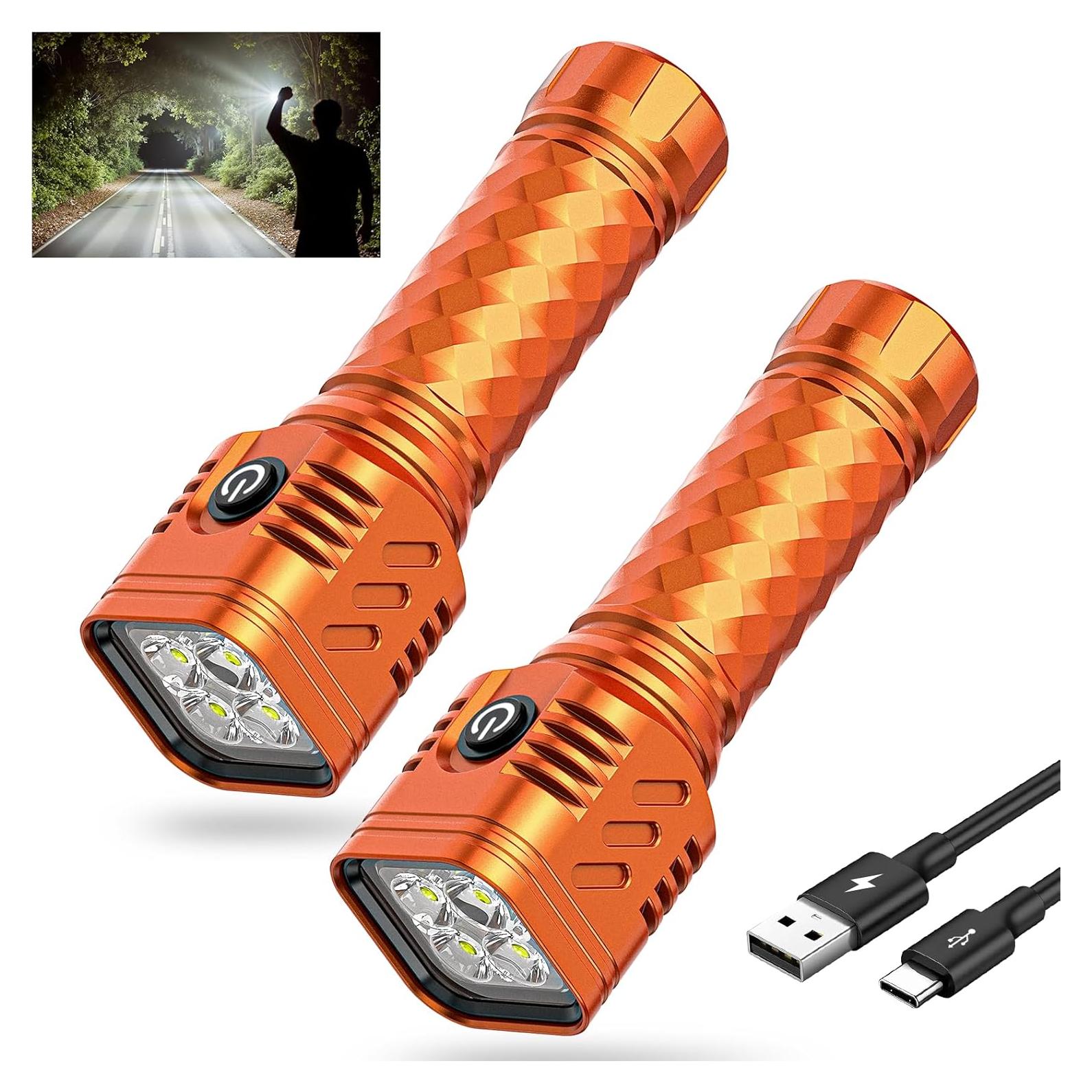 Linterna LED Recargable WdtPro EX4 2000L IP65 2 Paquete