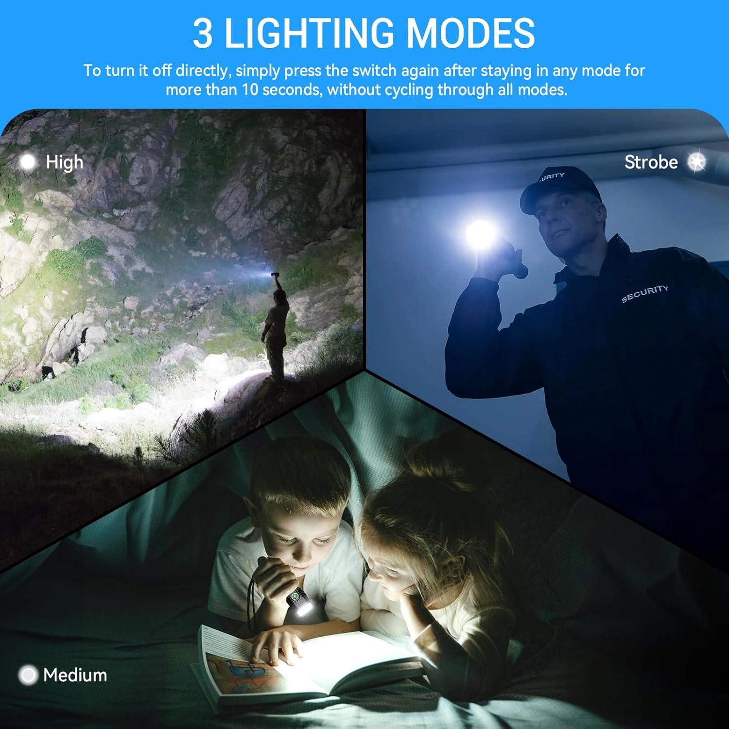 Linterna LED Recargable WdtPro EX4 2000L IP65 2 Paquete