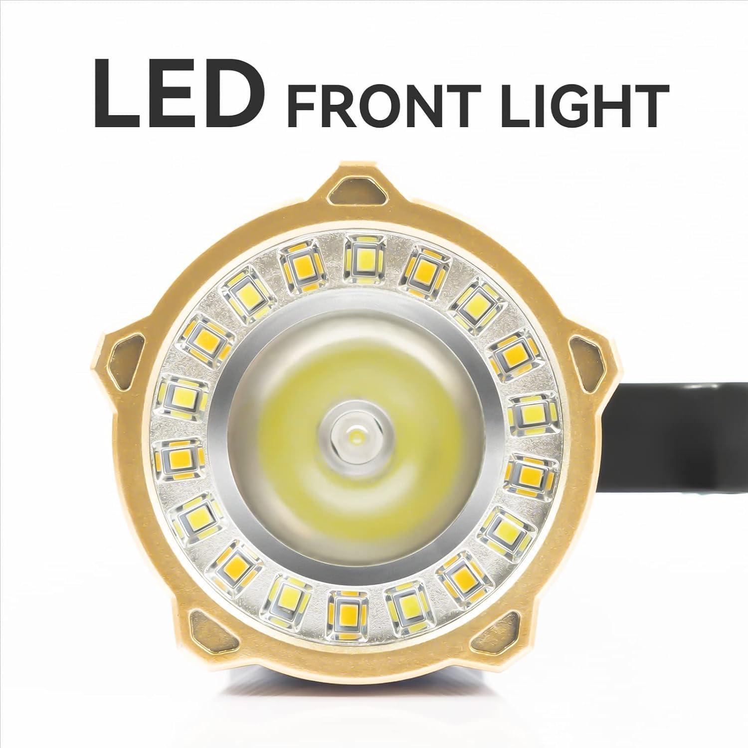 Linterna LED recargable USB Wrrozz 10000 lúmenes 8 modos