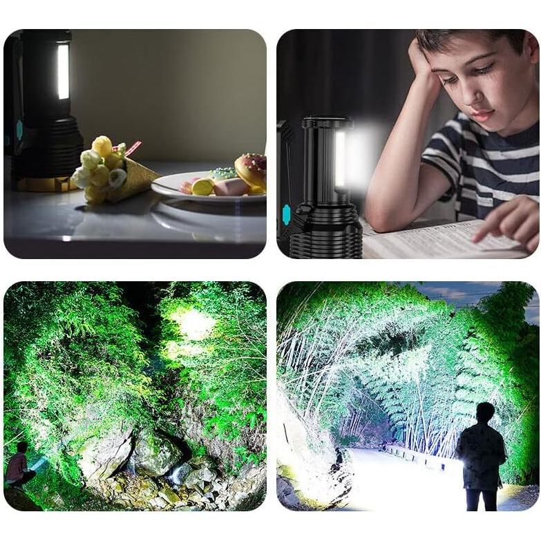 Linterna LED recargable USB Wrrozz 10000 lúmenes 8 modos