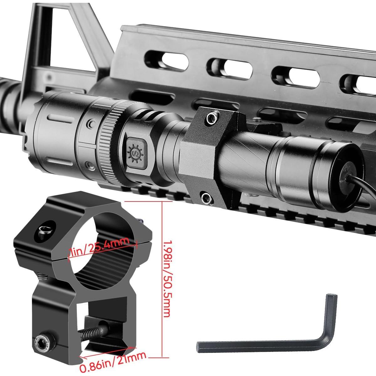 Linterna Táctica Recargable X.STORE para Riel Picatinny - 5 Modos