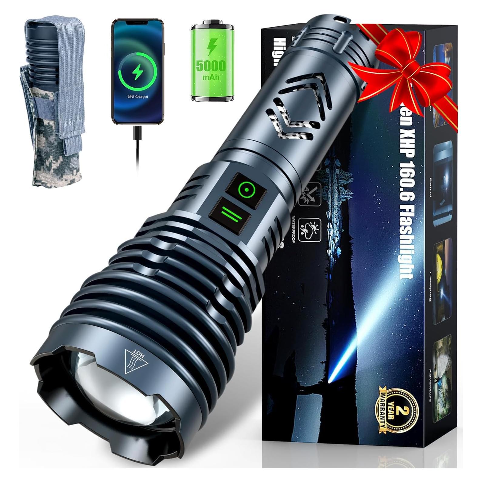 Linterna LED Recargable Weoxi 2000 Lúmenes 25h IPX6