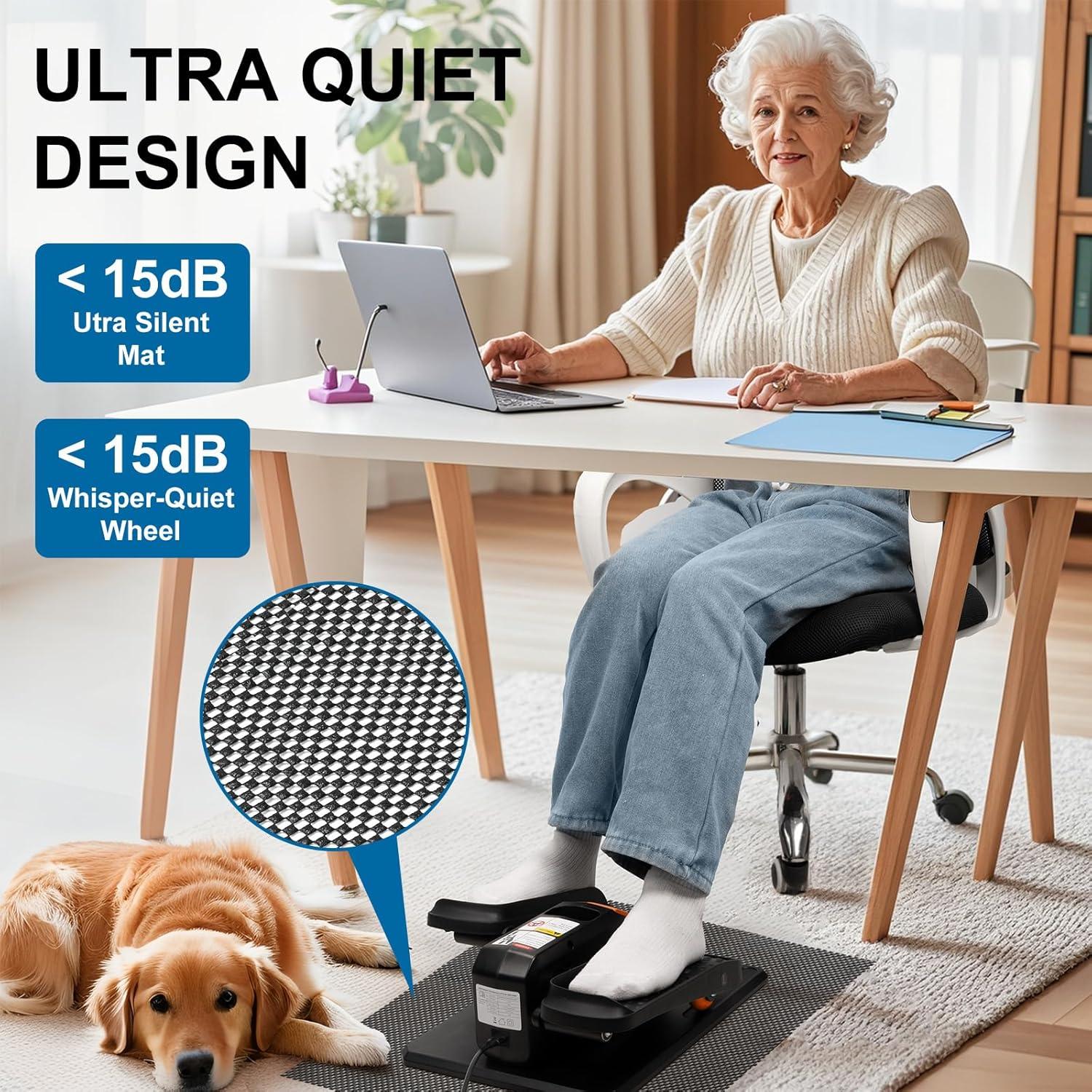 Máquina Elíptica Bajo Escritorio VIVURN 12 Velocidades Naranja