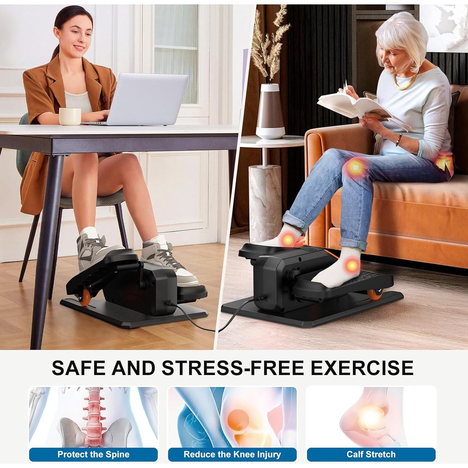 Máquina Elíptica Bajo Escritorio VIVURN 12 Velocidades Naranja