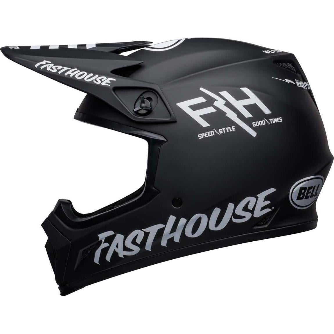 Casco de Motocross BELL MX-9 MIPS Negro/Blanco