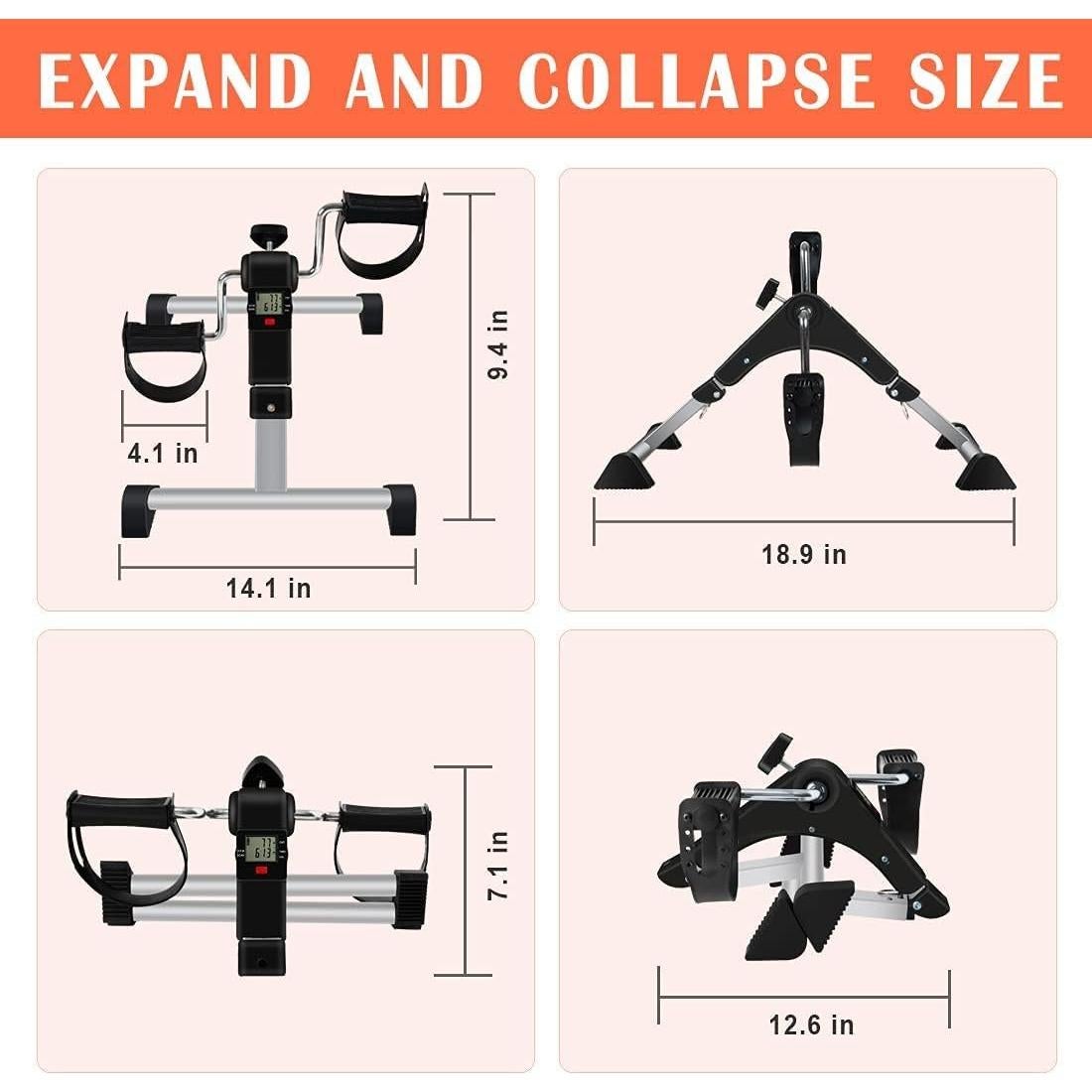 Ejercitador de Pedales GOREDI Plegable con Pantalla LCD