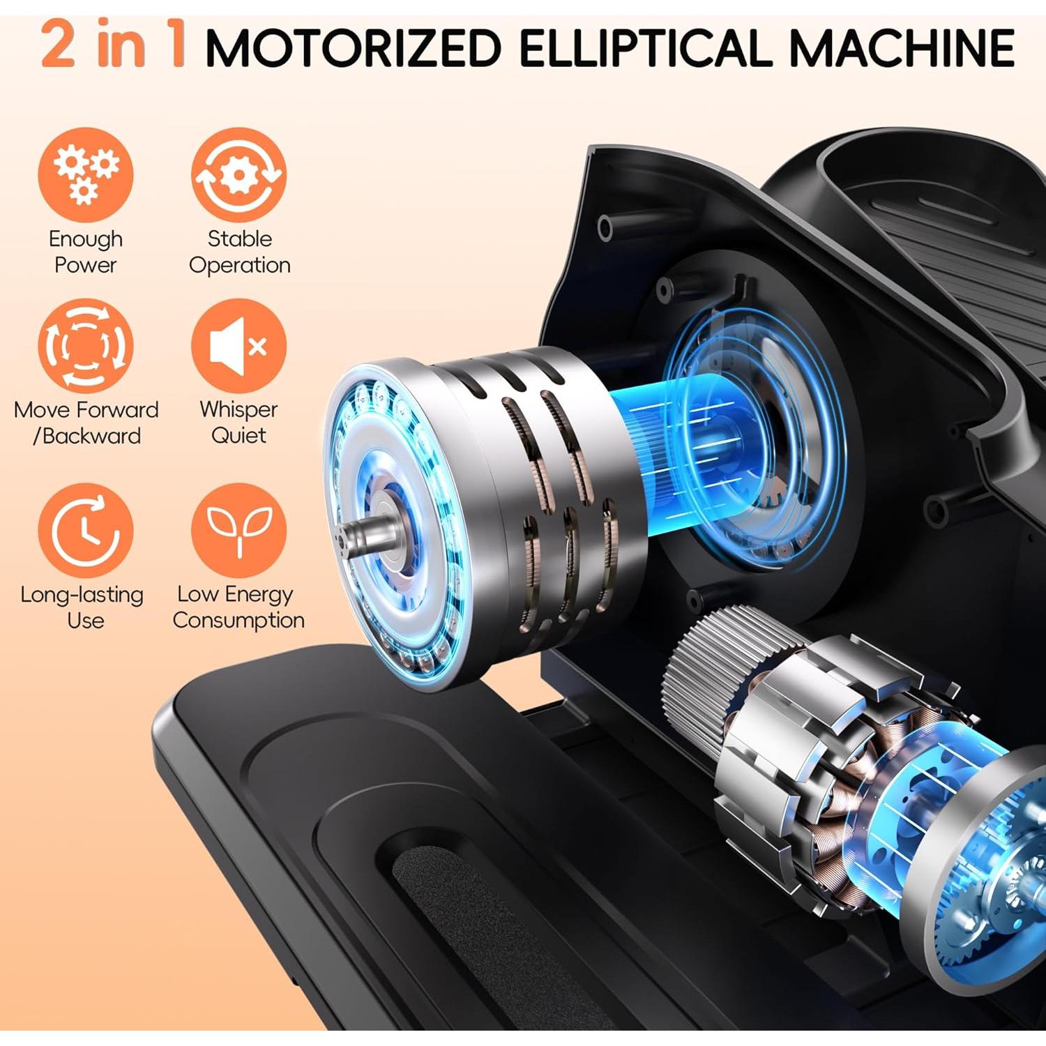 Máquina Elíptica Bajo Escritorio Morelax M858, Ejercitador de Piernas Silencioso y Portátil