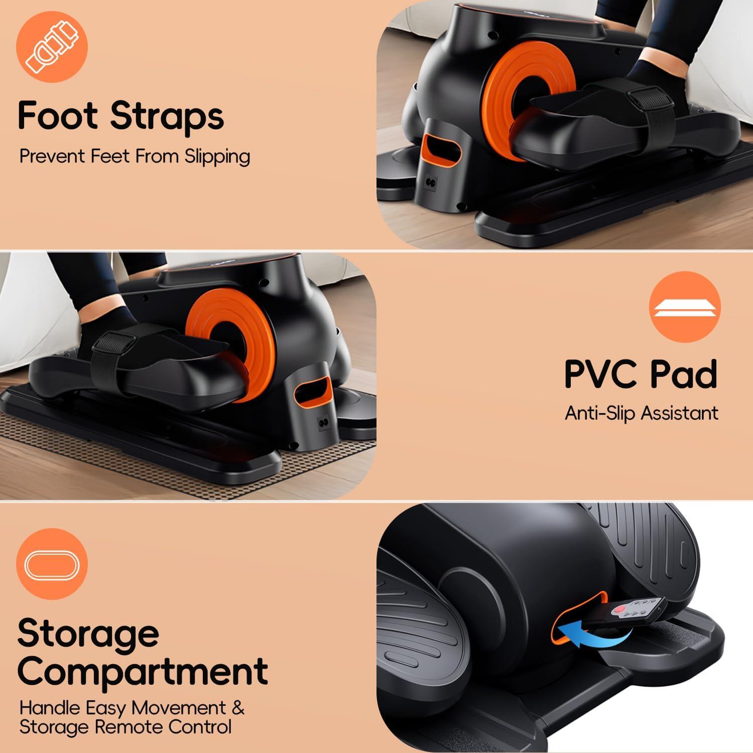 Máquina Elíptica Bajo Escritorio Morelax M858, Ejercitador de Piernas Silencioso y Portátil