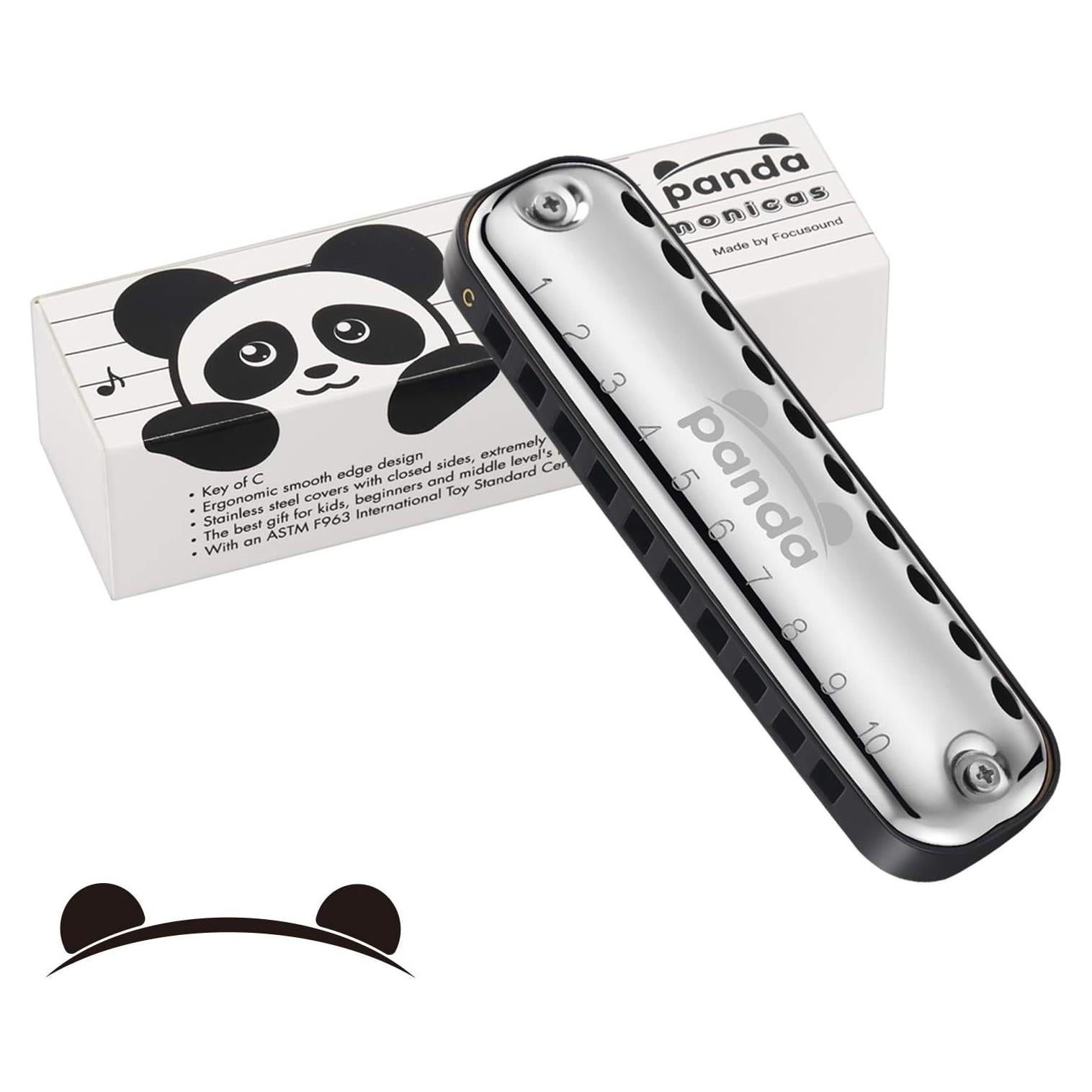 Harmónica Panda para Niños Focusound - Clave de Do, 100% Segura