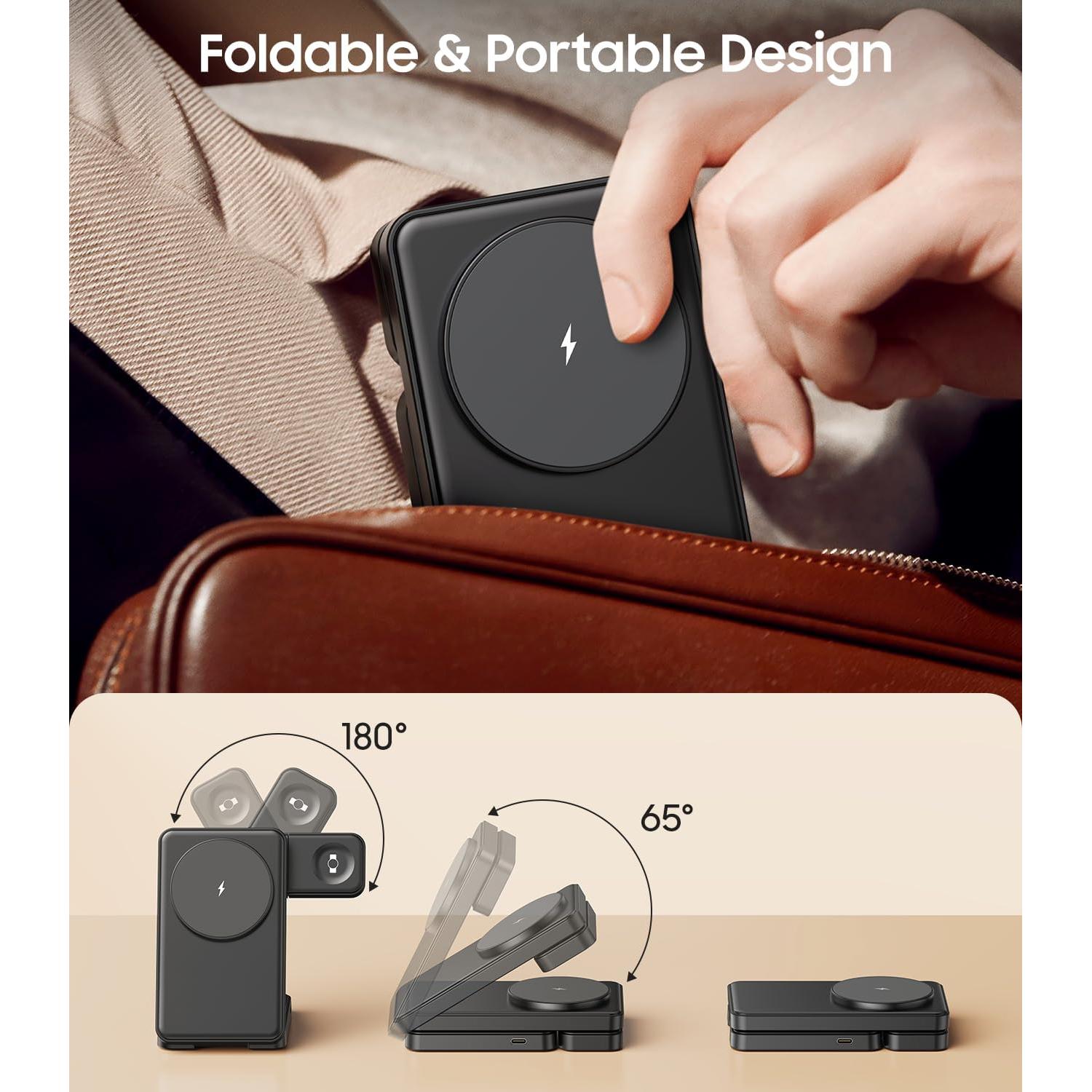 Cargador Inalámbrico 3 en 1 Meifigno para Samsung 15W