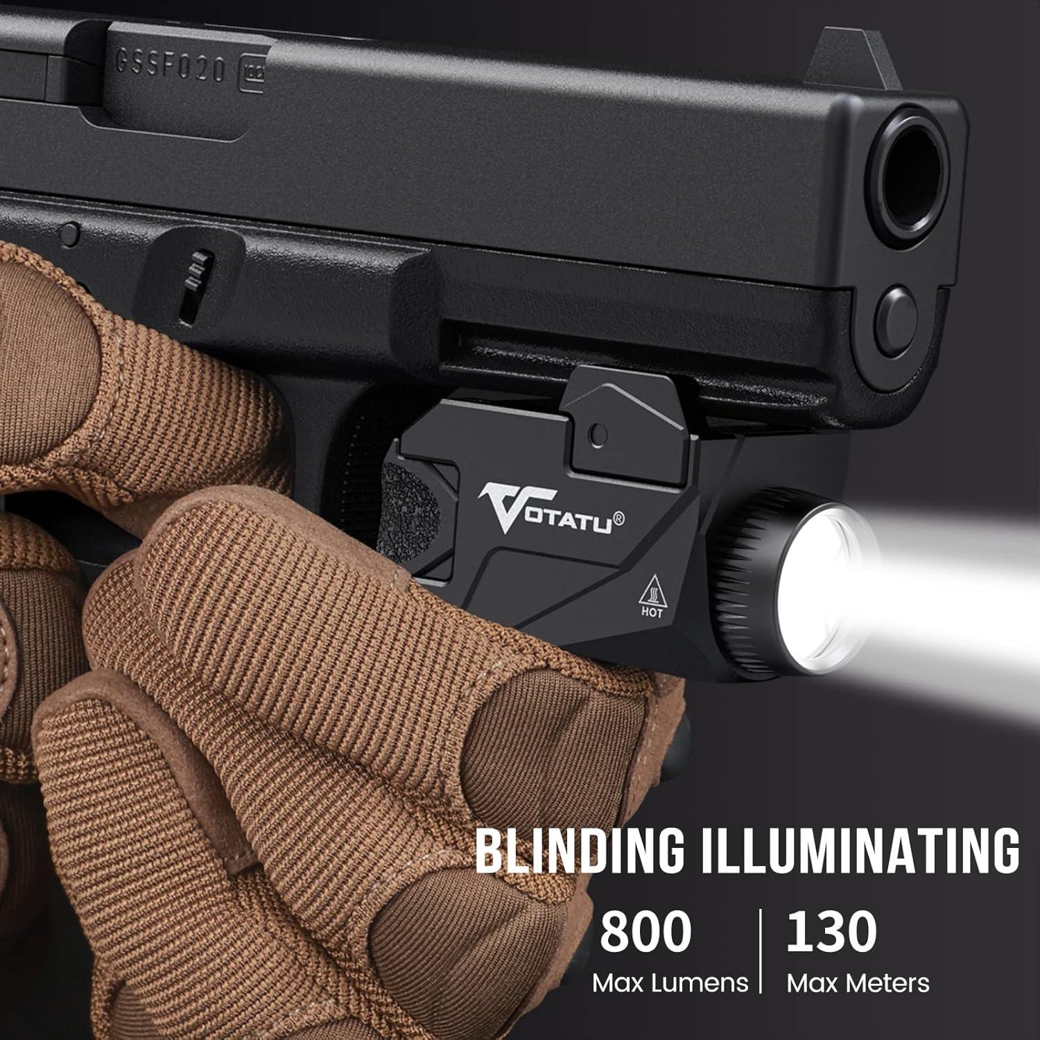 Luz de Arma VOTATU HL10 800 Lúmenes LED Recargable
