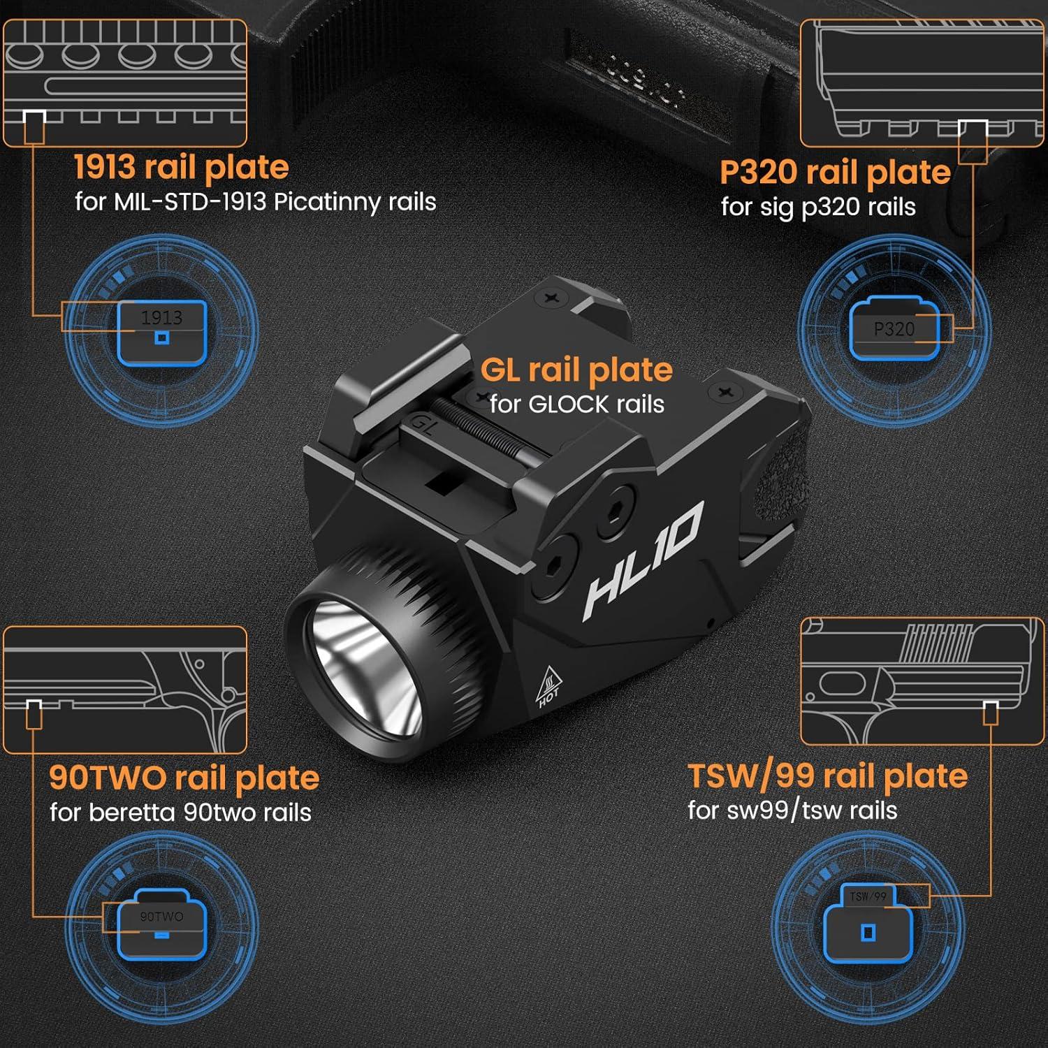 Luz de Arma VOTATU HL10 800 Lúmenes LED Recargable